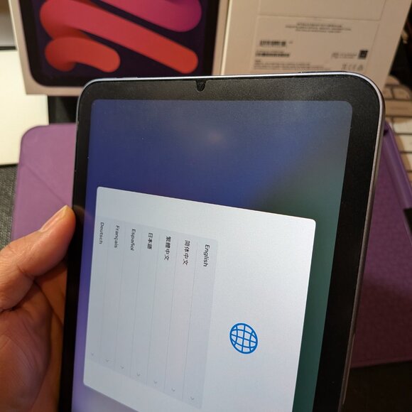 iPad mini 6GEN /256GB (purple) with box + origami case + paperlike and more - Picture 11 of 14